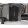 Mexen Velar L kabina prysznicowa rozsuwana 90 x 75 cm, grafit, złota - 871-090-075-43-50