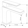 Mexen Mino DQ45 zestaw wannowy, czarny - 72403DQ45-70