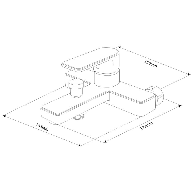 Mexen Mino R72 zestaw wannowy, czarny - 72403R72-70