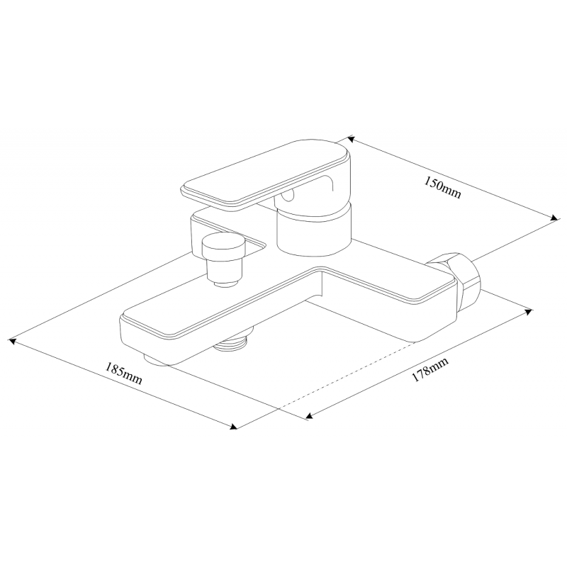Mexen Mino DQ77 zestaw wannowy, czarny - 72413DQ77-70