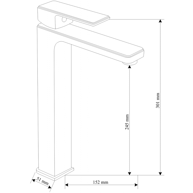 Mexen Mino R77 zestaw wannowy, czarny - 72413R77-70