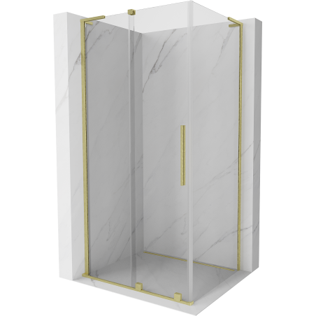 Mexen Velar L kabina prysznicowa rozsuwana 100 x 85 cm, transparent, złota szczotkowana - 871-100-085-03-55