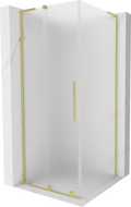 Mexen Velar L kabina prysznicowa rozsuwana 100 x 100 cm, szron, złota szczotkowana - 871-100-100-33-55