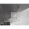 Mexen Velar L kabina prysznicowa rozsuwana 120 x 120 cm, szron, złota szczotkowana - 871-120-120-33-55