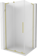 Mexen Velar L kabina prysznicowa rozsuwana 100 x 80 cm, szron, złota szczotkowana - 871-100-080-33-55