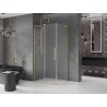 Mexen Velar L kabina prysznicowa rozsuwana 110 x 85 cm, szron, złota szczotkowana - 871-110-085-33-55