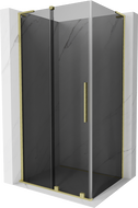 Mexen Velar L kabina prysznicowa rozsuwana 100 x 70 cm, grafit, złota szczotkowana - 871-100-070-43-55