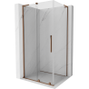 Mexen Velar L kabina prysznicowa rozsuwana 90 x 80 cm, transparent, różowe złoto - 871-090-080-03-60