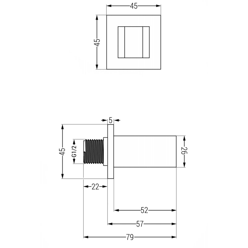 Mexen Cube uchwyt prysznicowy, grafit - 79350-66