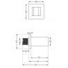Mexen Cube uchwyt prysznicowy, gun gray szczotkowany - 79350-66
