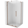 Mexen Velar L kabina prysznicowa rozsuwana 90 x 80 cm, szron, różowe złoto - 871-090-080-33-60
