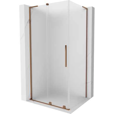 Mexen Velar L kabina prysznicowa rozsuwana 120 x 100 cm, szron, różowe złoto - 871-120-100-33-60
