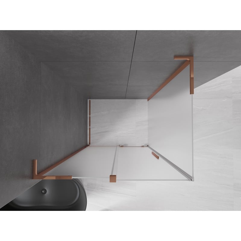 Mexen Velar L kabina prysznicowa rozsuwana 120 x 90 cm, szron, różowe złoto - 871-120-090-33-60