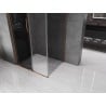 Mexen Velar L kabina prysznicowa rozsuwana 100 x 90 cm, grafit, różowe złoto - 871-100-090-43-60