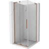 Mexen Velar L kabina prysznicowa rozsuwana 90 x 90 cm, transparent, miedź szczotkowana - 871-090-090-03-65