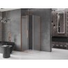 Mexen Velar L kabina prysznicowa rozsuwana 90 x 90 cm, szron, miedź szczotkowana - 871-090-090-33-65