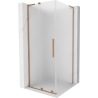 Mexen Velar L kabina prysznicowa rozsuwana 100 x 100 cm, szron, miedź szczotkowana - 871-100-100-33-65