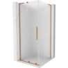 Mexen Velar L kabina prysznicowa rozsuwana 120 x 120 cm, szron, miedź szczotkowana - 871-120-120-33-65