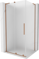 Mexen Velar L kabina prysznicowa rozsuwana 100 x 75 cm, szron, miedź szczotkowana - 871-100-075-33-65