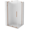 Mexen Velar L kabina prysznicowa rozsuwana 100 x 85 cm, szron, miedź szczotkowana - 871-100-085-33-65