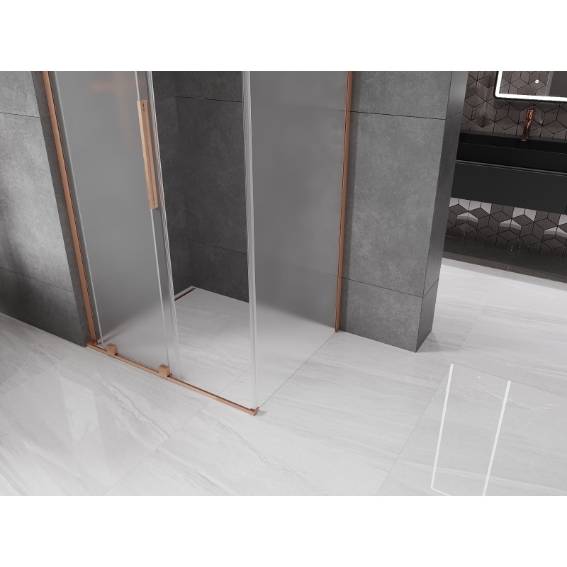 Mexen Velar L kabina prysznicowa rozsuwana 120 x 70 cm, szron, miedź szczotkowana - 871-120-070-33-65