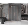 Mexen Velar L kabina prysznicowa rozsuwana 120 x 100 cm, szron, miedź szczotkowana - 871-120-100-33-65