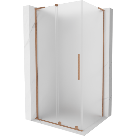 Mexen Velar L kabina prysznicowa rozsuwana 120 x 100 cm, szron, miedź szczotkowana - 871-120-100-33-65