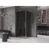 Mexen Velar L kabina prysznicowa rozsuwana 90 x 75 cm, grafit, miedź szczotkowana - 871-090-075-43-65