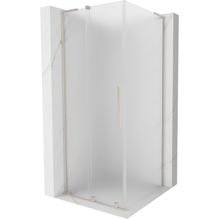 Mexen Velar L kabina prysznicowa rozsuwana 90 x 90 cm, szron, nikiel szczotkowany - 871-090-090-33-97