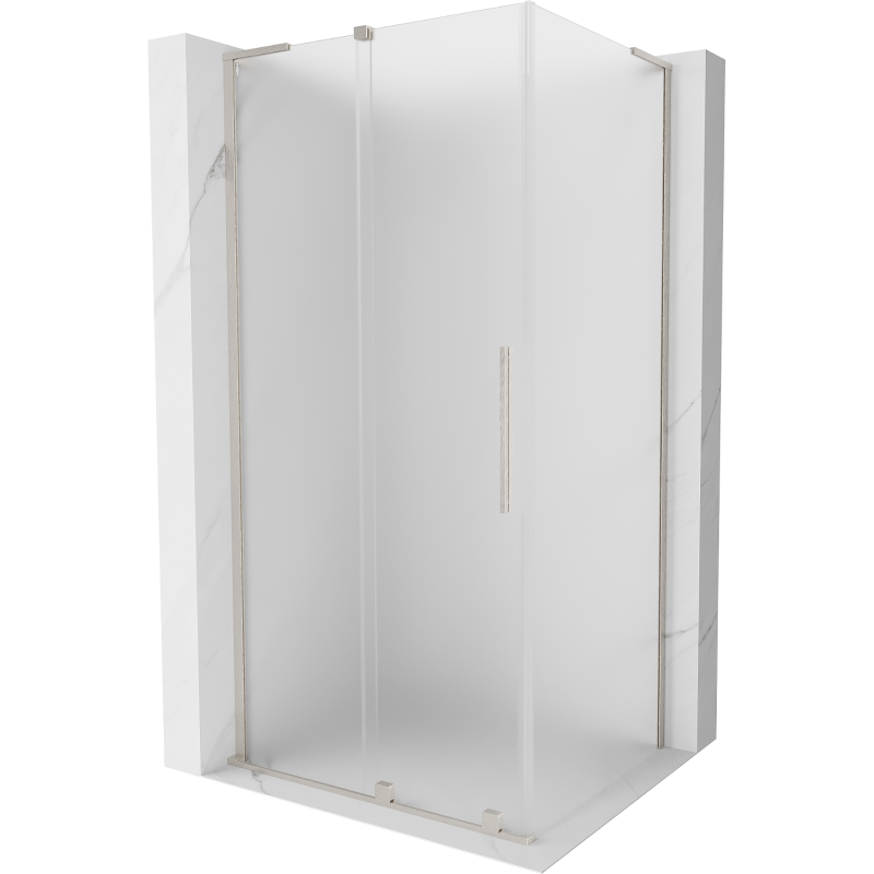 Mexen Velar L kabina prysznicowa rozsuwana 100 x 90 cm, szron, nikiel szczotkowany - 871-100-090-33-97