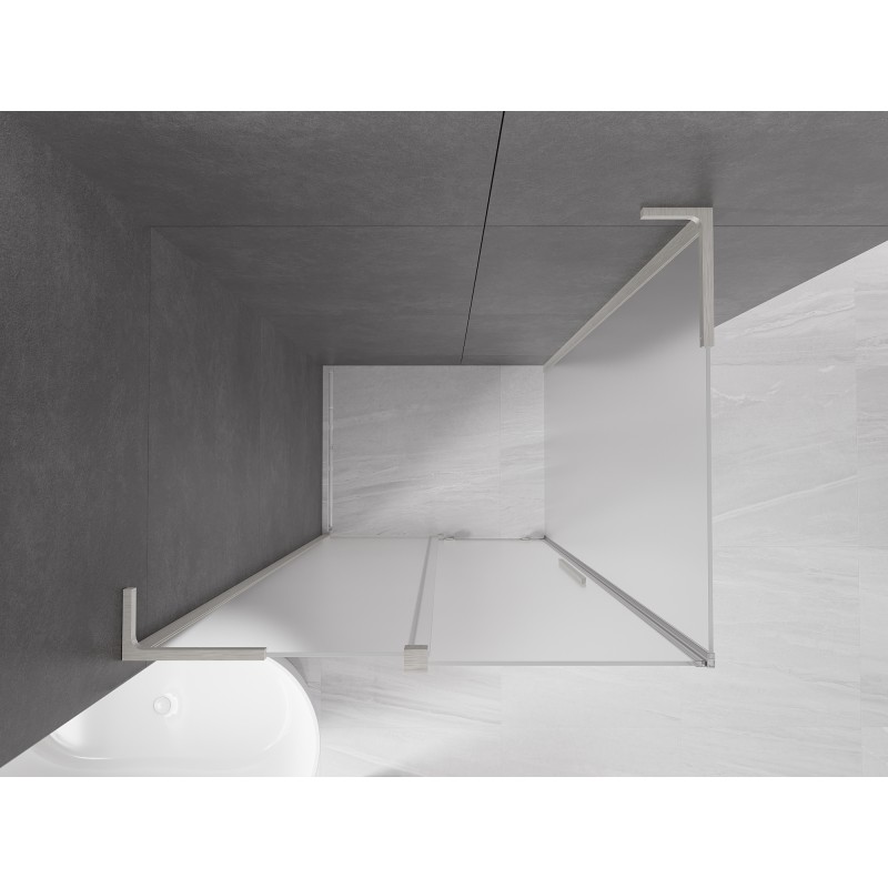 Mexen Velar L kabina prysznicowa rozsuwana 120 x 75 cm, szron, nikiel szczotkowany - 871-120-075-33-97