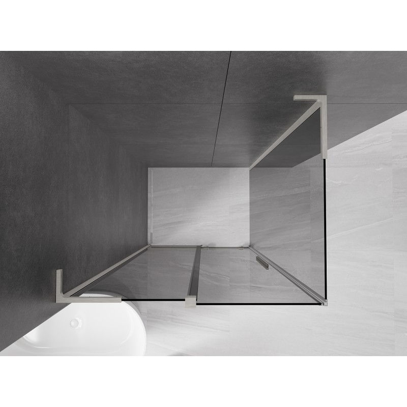 Mexen Velar L kabina prysznicowa rozsuwana 120 x 85 cm, grafit, nikiel szczotkowany - 871-120-085-43-97