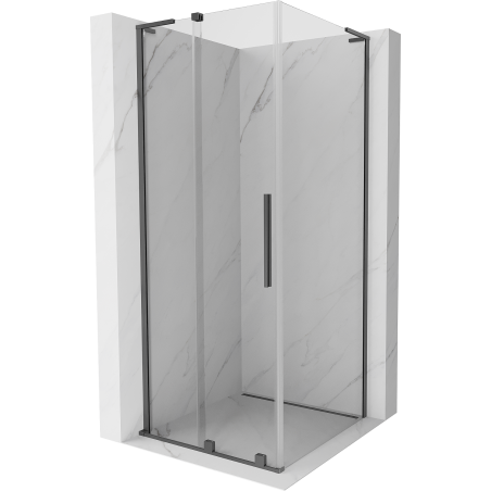 Mexen Velar L kabina prysznicowa rozsuwana 90 x 90 cm, transparent, gun metal - 871-090-090-03-95