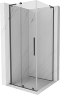 Mexen Velar L kabina prysznicowa rozsuwana 100 x 100 cm, transparent, gun metal - 871-100-100-03-95