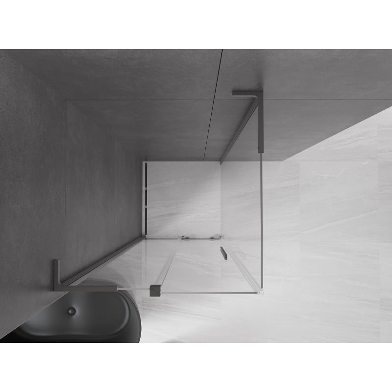 Mexen Velar L kabina prysznicowa rozsuwana 90 x 90 cm, transparent, gun metal - 871-090-090-03-95