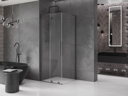 Mexen Velar L kabina prysznicowa rozsuwana 120 x 120 cm, transparent, gun metal - 871-120-120-03-95
