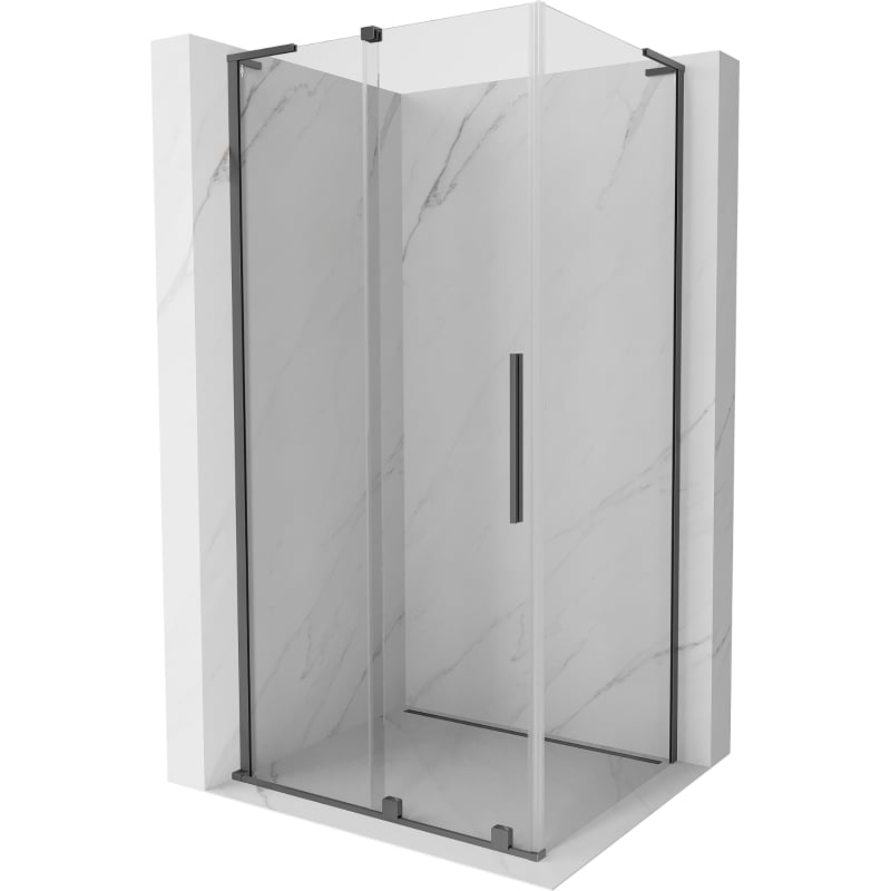 Mexen Velar L kabina prysznicowa rozsuwana 90 x 70 cm, transparent, gun metal - 871-090-070-03-95