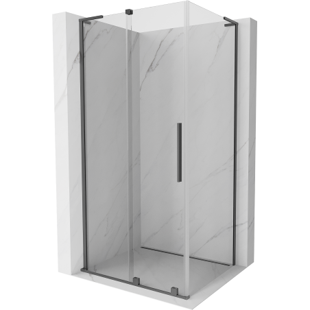 Mexen Velar L kabina prysznicowa rozsuwana 90 x 70 cm, transparent, gun metal - 871-090-070-03-95