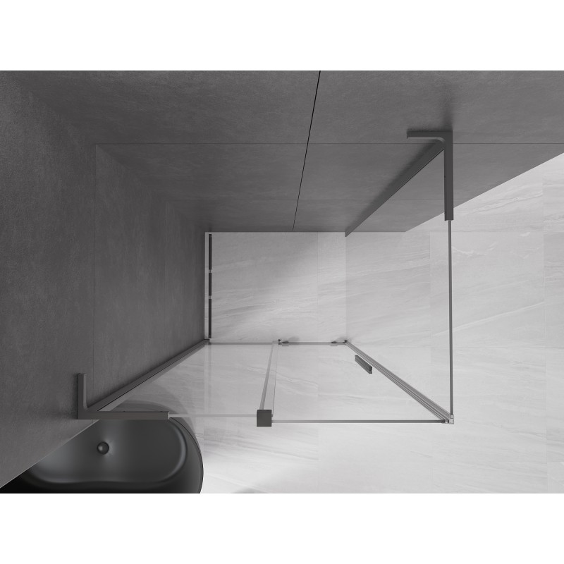 Mexen Velar L kabina prysznicowa rozsuwana 100 x 90 cm, transparent, gun metal - 871-100-090-03-95