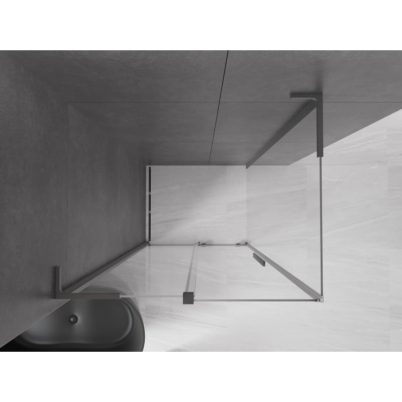 Mexen Velar L kabina prysznicowa rozsuwana 110 x 100 cm, transparent, gun metal - 871-110-100-03-95