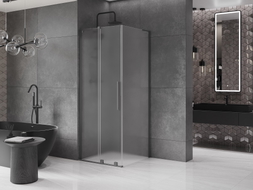 Mexen Velar L kabina prysznicowa rozsuwana 90 x 90 cm, szron, gun metal - 871-090-090-33-95