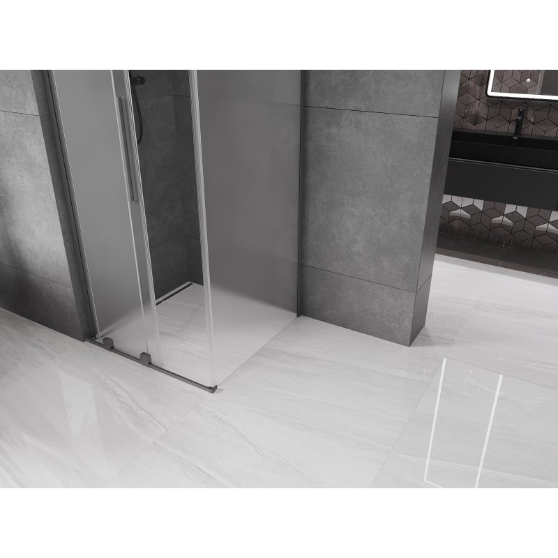 Mexen Velar L kabina prysznicowa rozsuwana 100 x 100 cm, szron, gun metal - 871-100-100-33-95
