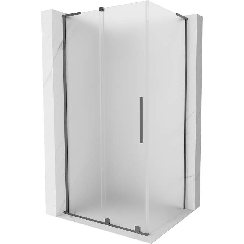 Mexen Velar L kabina prysznicowa rozsuwana 100 x 90 cm, szron, gun metal - 871-100-090-33-95