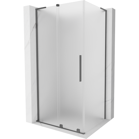Mexen Velar L kabina prysznicowa rozsuwana 100 x 90 cm, szron, gun metal - 871-100-090-33-95