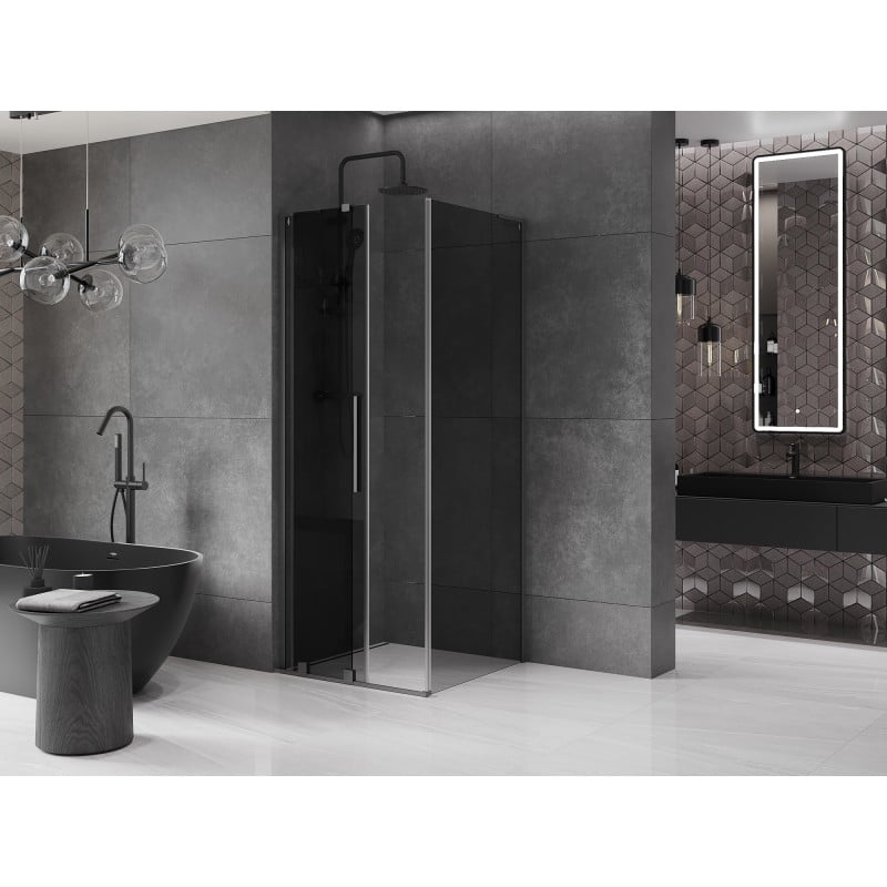 Mexen Velar L kabina prysznicowa rozsuwana 100 x 100 cm, grafit, gun metal - 871-100-100-43-95