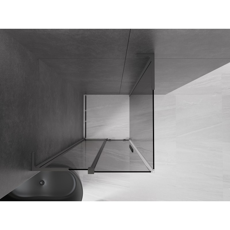 Mexen Velar L kabina prysznicowa rozsuwana 100 x 100 cm, grafit, gun metal - 871-100-100-43-95