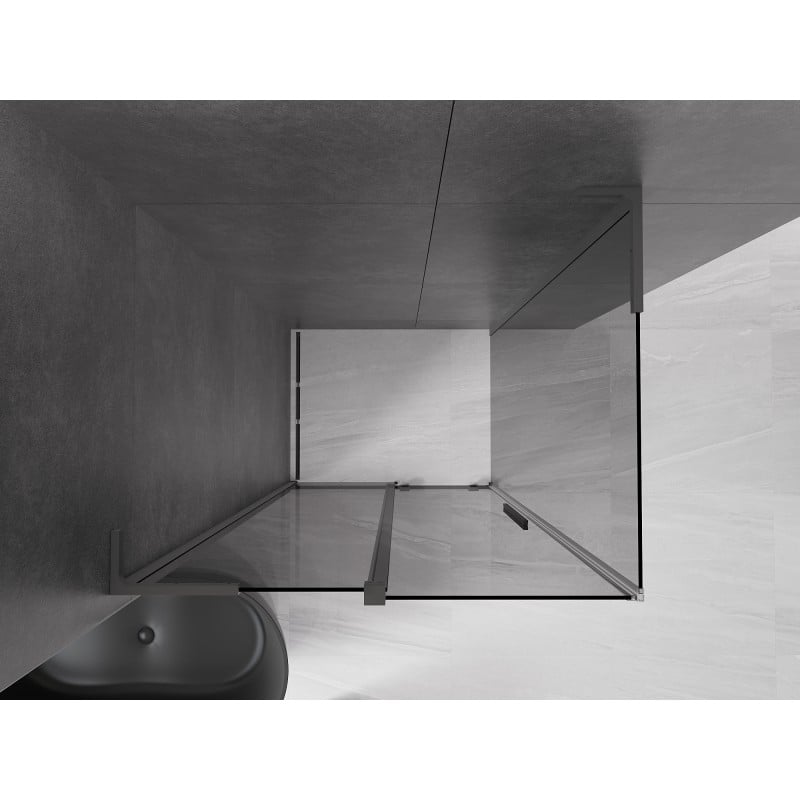 Mexen Velar L kabina prysznicowa rozsuwana 100 x 120 cm, grafit, gun metal  - 871-100-120-43-95