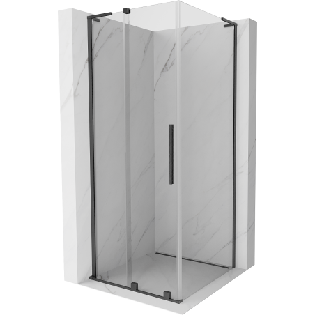Mexen Velar L kabina prysznicowa rozsuwana 100 x 100 cm, transparent, gun gray szczotkowany - 871-100-100-03-66