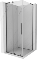 Mexen Velar L kabina prysznicowa rozsuwana 100 x 100 cm, transparent, gun gray szczotkowany - 871-100-100-03-66