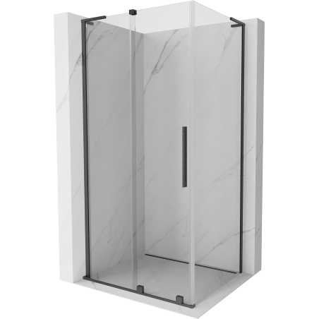 Mexen Velar L kabina prysznicowa rozsuwana 100 x 85 cm, transparent, gun gray szczotkowany - 871-100-085-03-66
